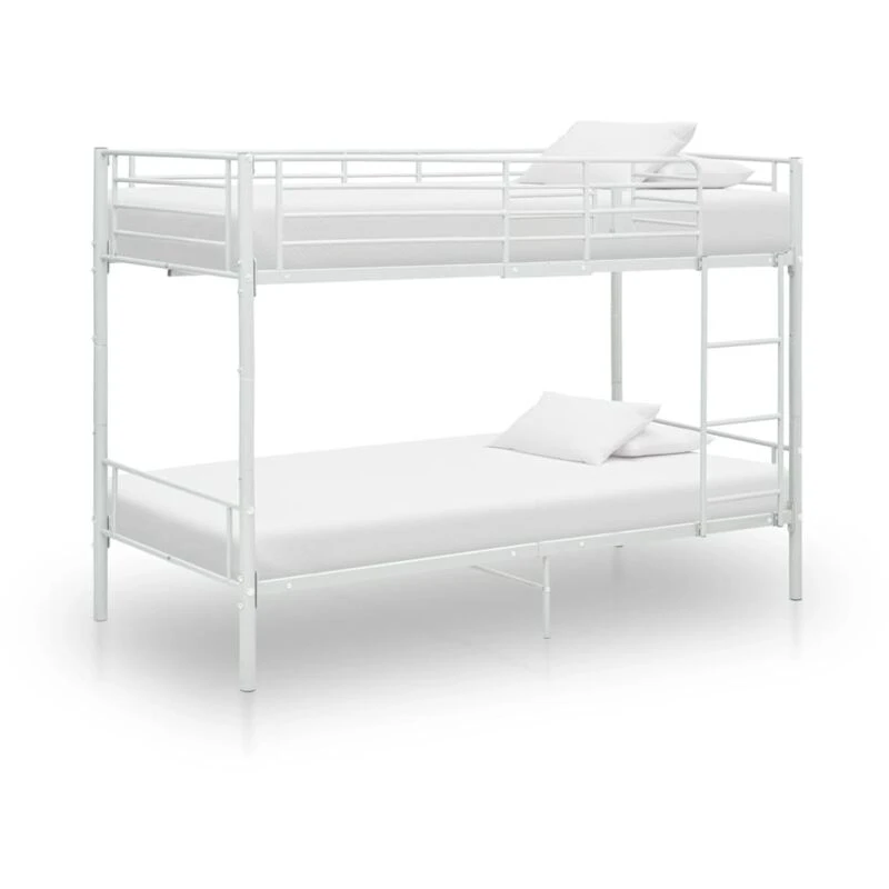 Image of VIDAXL Bunk Bed without Mattress White Metal 90x200cm Vidaxl 287909
