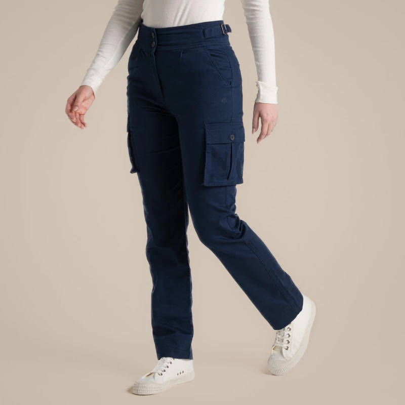 Image of Craghoppers Womens Araby Straight Leg Trousers Blue Navy female 12 (M)