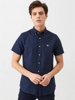 Image of Barbour Short Sleeved Oxford Shirt - Navy