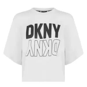 Image of DKNY Sport Reflect Cropped T Shirt - White