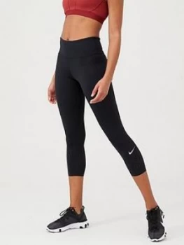 Image of Nike Running Epic Lux Crop Legging - Black, Size L, Women