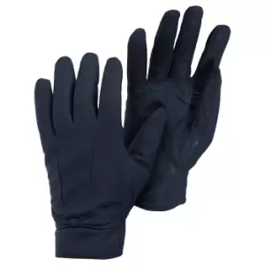 Image of Womens/Ladies Plain Leather Gloves (M/L) (Navy)