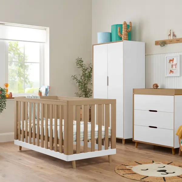 Image of Tutti Bambini Hygge 3 Piece Nursery Furniture Set White