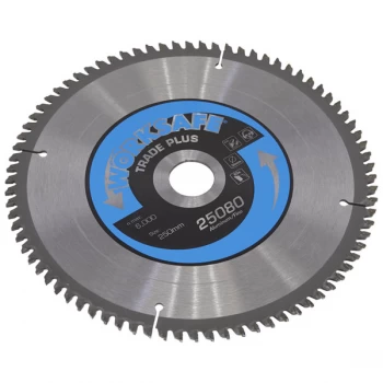 Image of Worksafe 25080/Ali Aluminium Cutting TCT Saw Blade Ø250 x 30mm - 80tpu