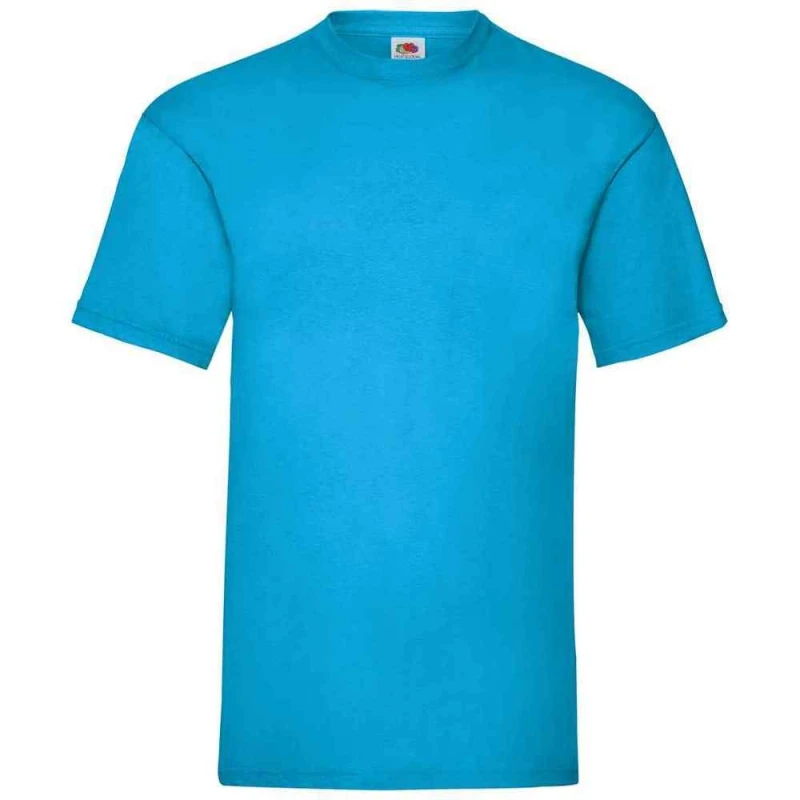 Image of Fruit Of The Loom Fruit of the Loom Men Valueweight T-Shirt in Blue Size: Small Blue S Male 5063527511386