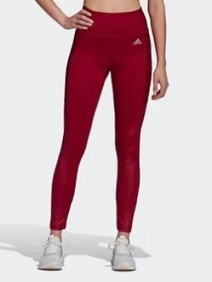 Image of adidas X Zoe Saldana Sport Leggings, Red Size XL Women