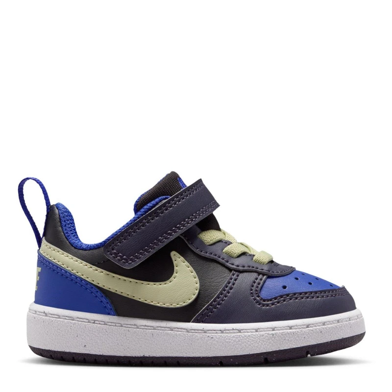 Image of Nike Court Borough Low 2 Baby/Toddler Shoe Blk/Olive Aura male C4 (20)