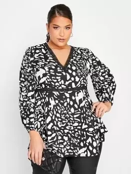 Image of Yours Lace Mono Blouse, Black, Size 26-28, Women