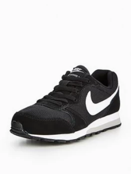 Image of Nike MD Runner 2 Junior Trainer - Black/White , Black/Grey/White, Size 3