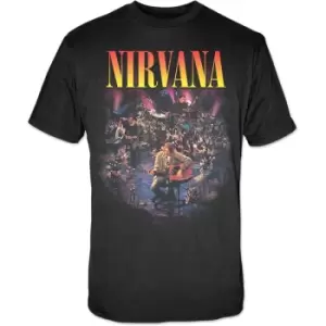 Image of Nirvana - Unplugged Photo Unisex XX-Large T-Shirt - Black