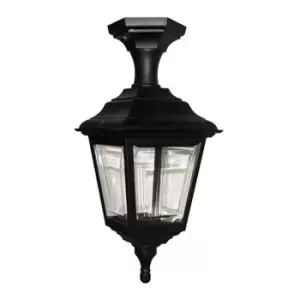 Image of Kerry 1 Light Outdoor Coastal Pedestal Light Black IP44, E27