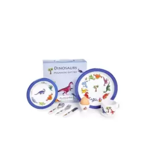 Image of Dinosaur 7 Piece Melamine Dining Set by Martin Gulliver