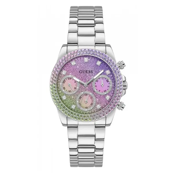 Image of Guess Watches Ladies Sol Stainless Steel Silver Watch GW0483L1