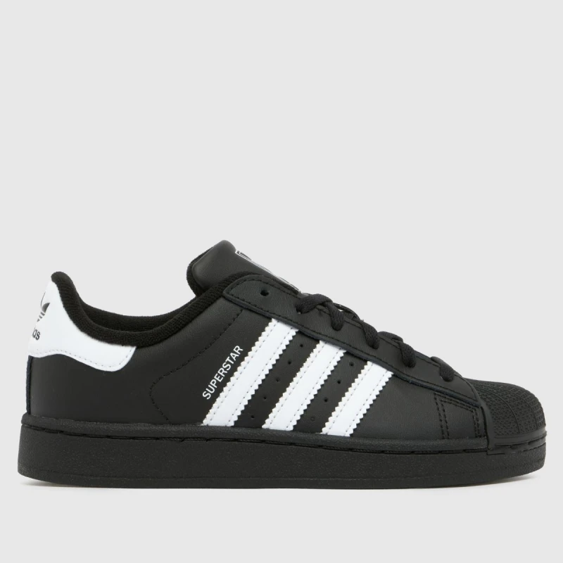 Image of adidas Originals Superstar II Shoes Childrens Black/White unisex 2 (34)