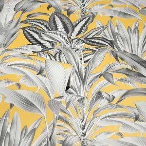 Image of Arthouse Greenhouse Plants Ochre Wallpaper
