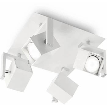 Image of Ideal Lux Lighting - Ideal Lux Mouse - 4 Light Ceiling Light White