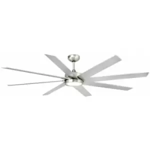 Image of Faro Century LED Matt Nickel 8 Blade Ceiling Fan With DC Motor Smart