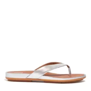Image of Fitflop Gracie Flip Flops - Silver
