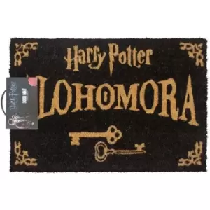 Image of Harry Potter Official Alohomora Door Mat (One Size) (Black) - Black