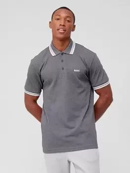 Image of BOSS Paddy Polo Shirt - Medium Grey, Medium Grey Size M Men