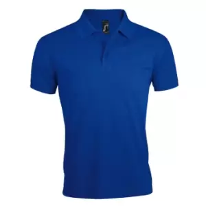 Image of SOLs Mens Prime Pique Plain Short Sleeve Polo Shirt (M) (Royal Blue)