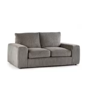 Image of Luciana Luxury Jumbo Cord 2 Seater Sofa - Charcoal - Charcoal