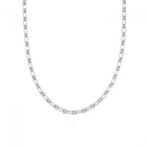 Image of Stacked Linked Chain Sterling Silver Necklace NB8008_SLV
