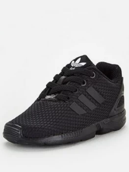 Image of adidas Originals ZX FLUX EL Infant Trainers - Black, Core Black, Size 6