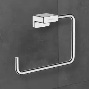 Image of hansgrohe AddStoris Towel Ring Chrome - 41754000 - Silver