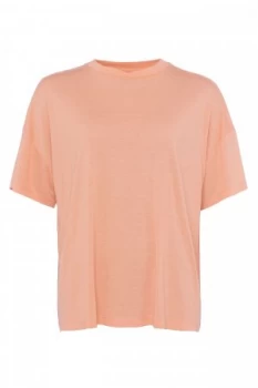 Image of French Connection Viscose Crew Neck T Shirt Orange