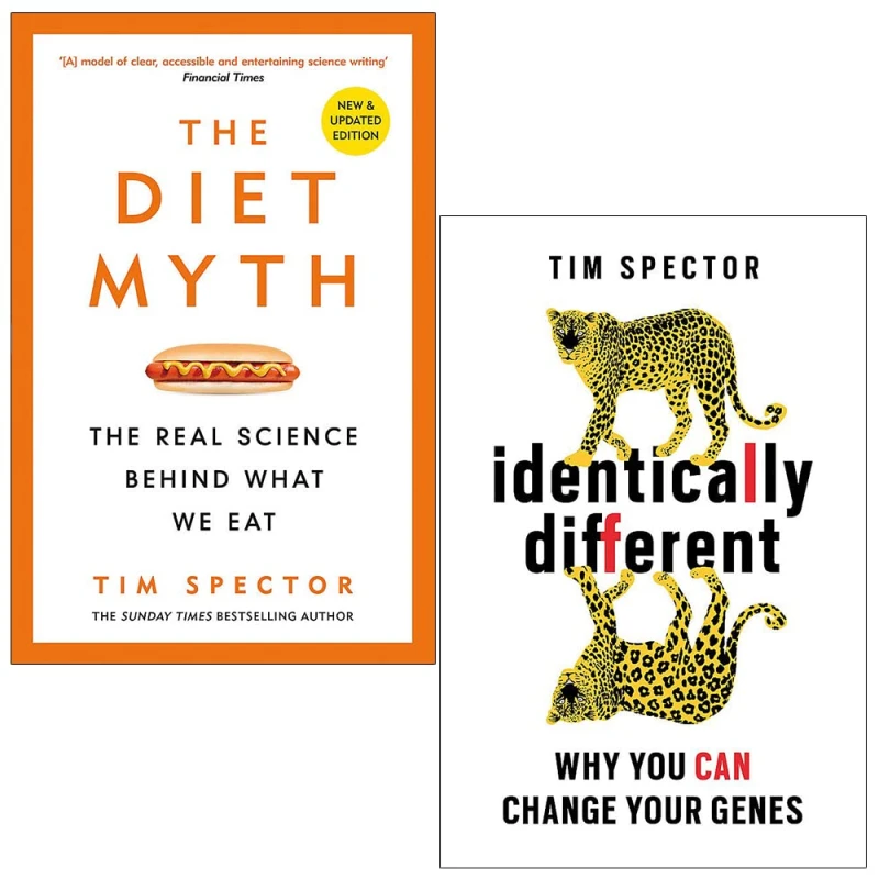 Image of Professor Tim Spector 2 Books Collection Set (The Diet Myth & Identically Different) Professor Tim Spector Books