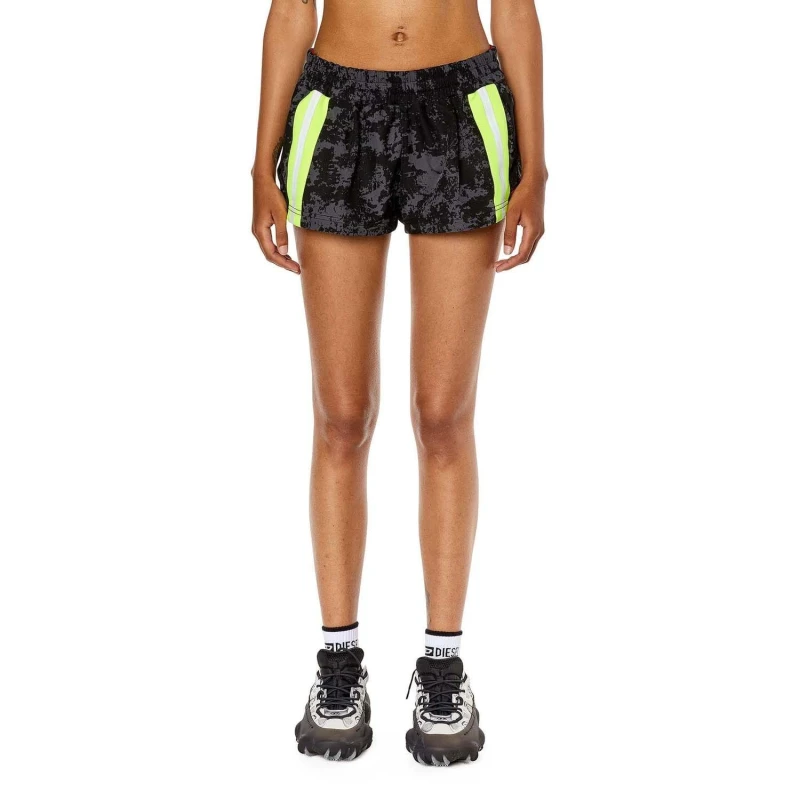 Image of Diesel AWWB-Lillian-WT35 Mini Shorts Grey Black female S