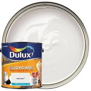 Image of Dulux Easycare Washable & Tough White Mist Matt Emulsion Paint 2.5L