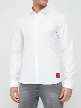 Image of Hugo Boss Ero 3 Red Patch Logo Shirt White Size M Men