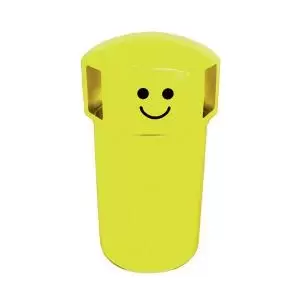 Image of VFM Spacebin Hooded PlasticGalvinised Liner Face Logo 145L Ylw 394244