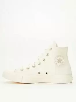 Image of Converse Chuck Taylor All Star Hi, White, Size 4, Women