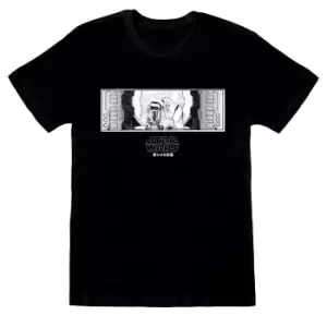 Image of Star Wars Unisex Adult Obi Wan Kenobi T-Shirt (M) (Black/White)