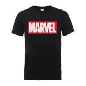 Image of Marvel Main Logo Mens Black T-Shirt - S - Black