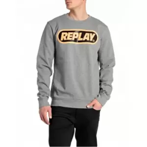 Image of Replay Sweatshirt Mens - Grey