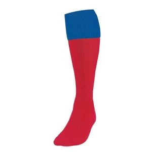 Image of Precision Turnover Football Socks Red/Royal UK Size 7-11