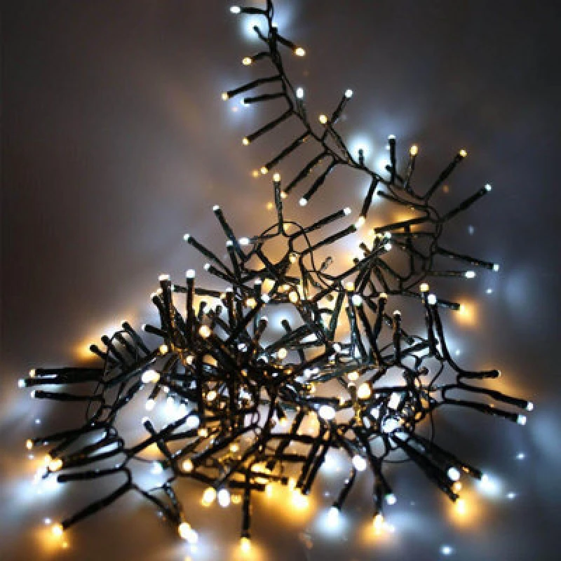 Image of Shatchi 1920 Christmas Tree Cluster Lights Warm And Cool White Multifunction 8 Light Modes