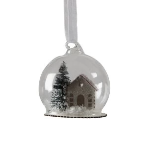 Image of Sass & Belle White Christmas House Dome Bauble
