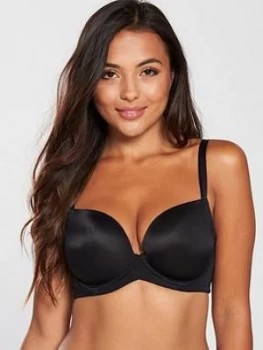 Image of Pour Moi Pour Moi Definitions Plunge T-Shirt Bra - Black, Size 34, Women