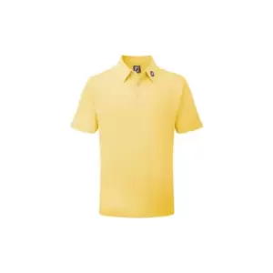 Image of Footjoy 2022 Stretch Pique Solid Polo - Yellow - L