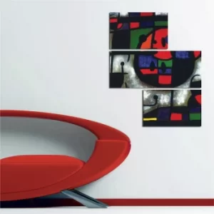 Image of A15 Multicolor Decorative MDF Painting (3 Pieces)