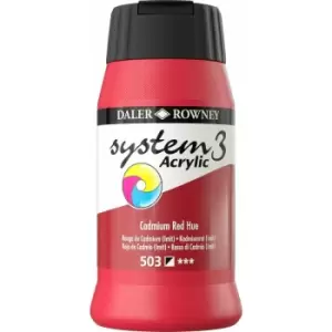 Image of System 3 Acrylic Paint Cadmium Red (500ml - Daler Rowney