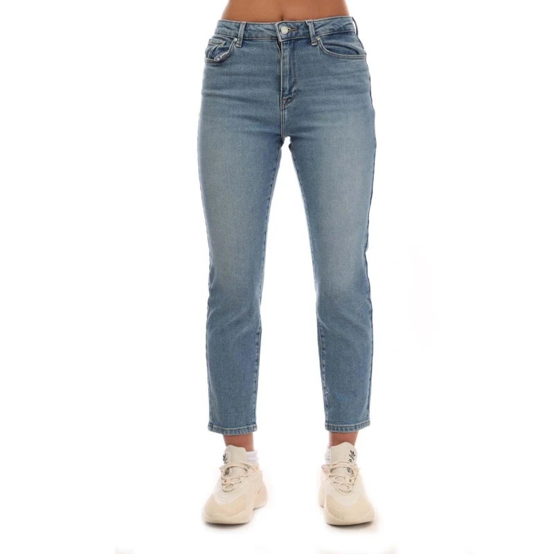 Image of Only Emily Stretch High Waist Straight Jeans Denim female 30R