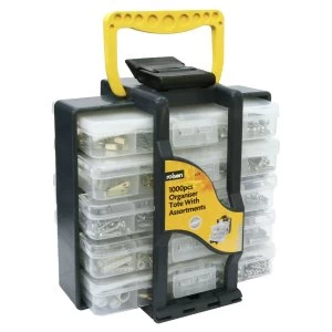 Image of Rolson 1000 Piece Nuts and Bolts Selection in Storage Tote Box