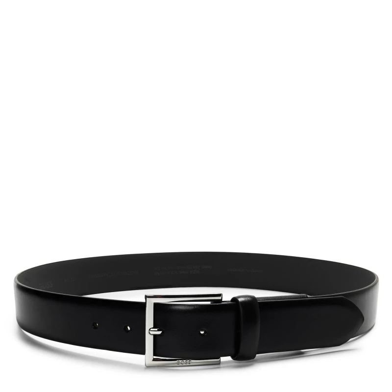 Image of Boss Mens Dressletic Leather Belt Black male 36R (95cm)