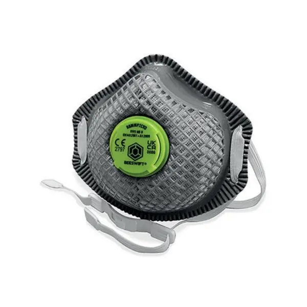 Image of Beeswift Beeswift B-Brand BBP2CV Mesh Mask Valved (Pack of 10) Black BBMMP2CVDN